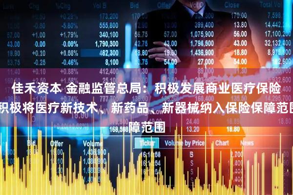 佳禾资本 金融监管总局：积极发展商业医疗保险 积极将医疗新技术、新药品、新器械纳入保险保障范围